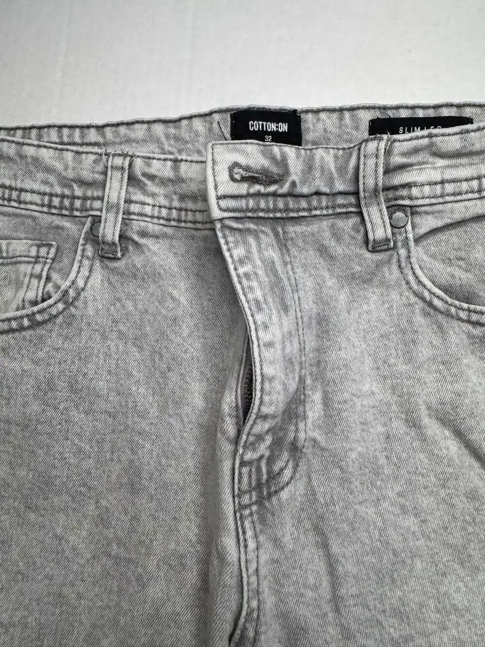 Denim blue Straight slim Leg Jeans